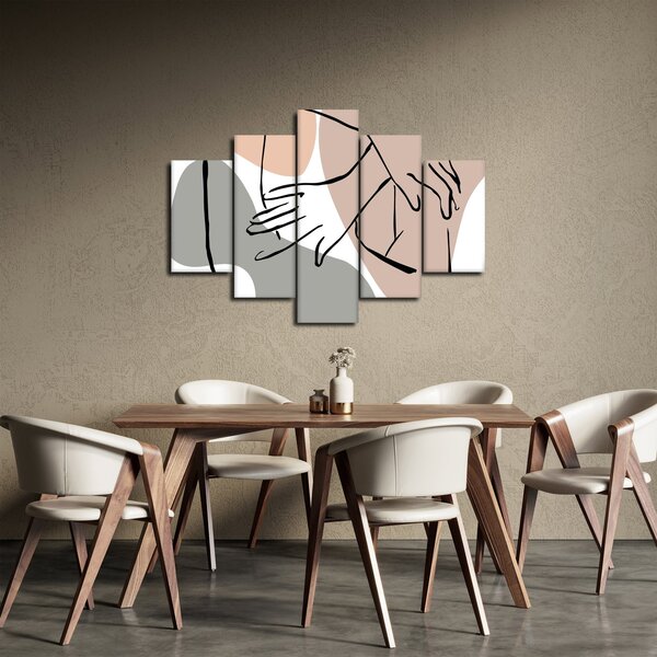 Tablou - Femeie corp linie de artă N⁰2 (150x105 cm)