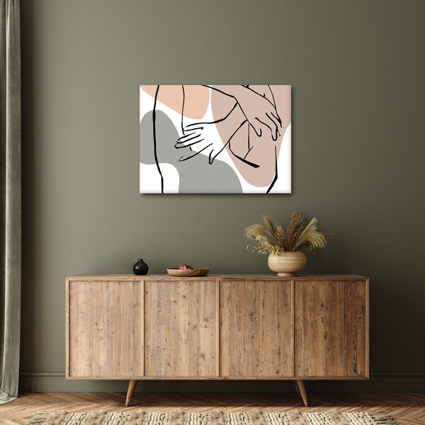 Tablou - Femeie corp linie de artă N⁰2 (70x50 cm)