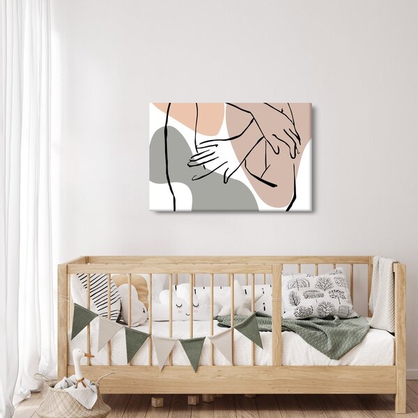 Tablou - Femeie corp linie de artă N⁰2 (90x60 cm)