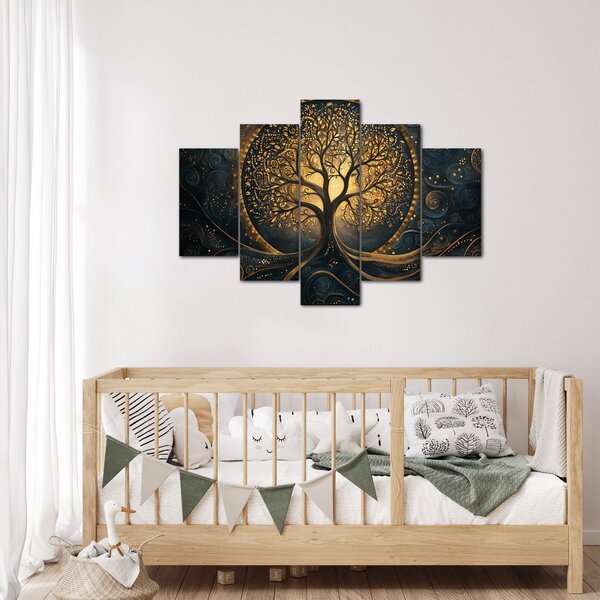 Tablou – Arbore cu aură aurie (150x105 cm)