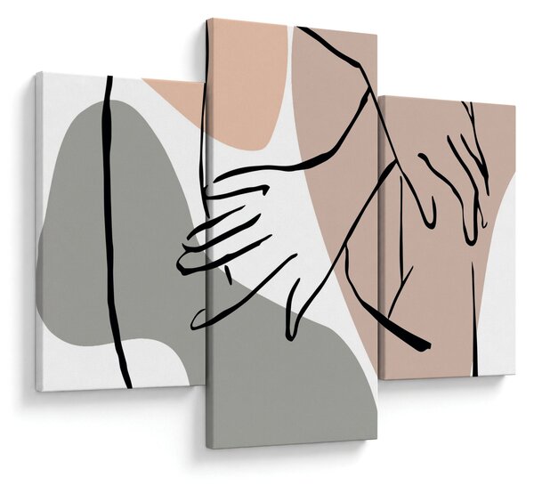 Tablou - Femeie corp linie de artă N⁰2 (90x60 cm)
