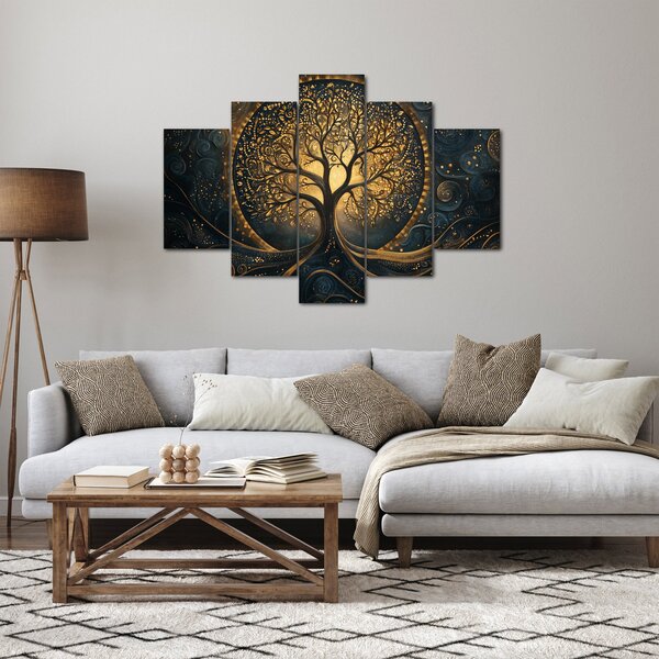 Tablou – Arbore cu aură aurie (150x105 cm)