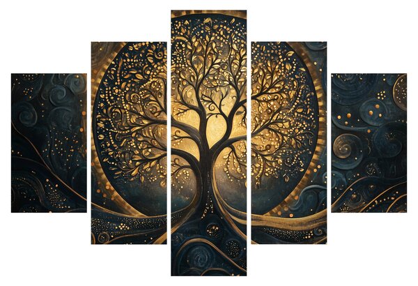 Tablou – Arbore cu aură aurie (150x105 cm)