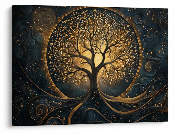 Tablou – Arbore cu aură aurie (70x50 cm)