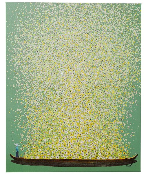 Tablou canvas Flower Boat 80x100 cm