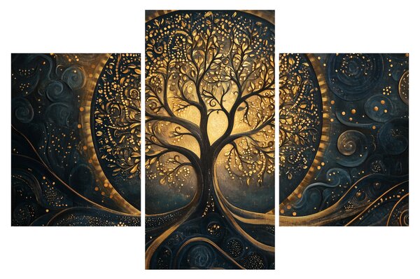 Tablou – Arbore cu aură aurie (90x60 cm)