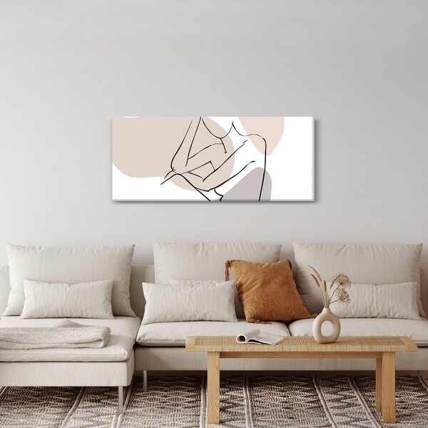 Tablou - Femeie corp linie de artă N⁰1 (120x50 cm)