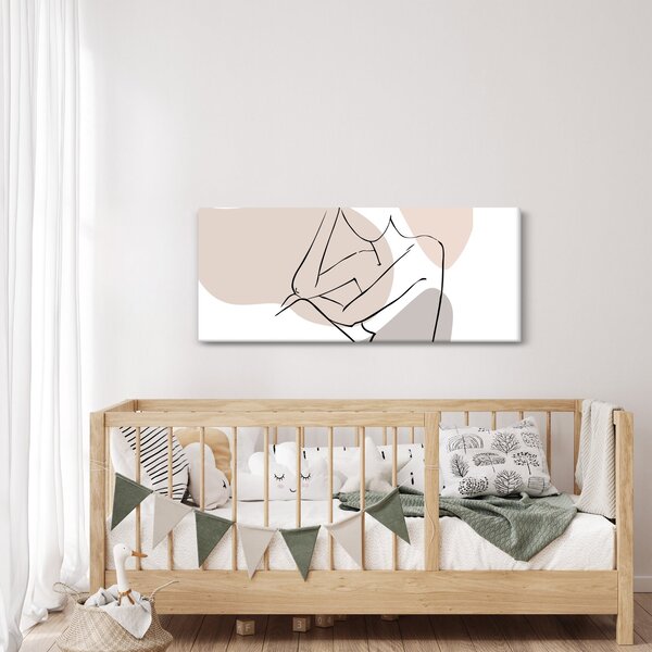 Tablou - Femeie corp linie de artă N⁰1 (120x50 cm)