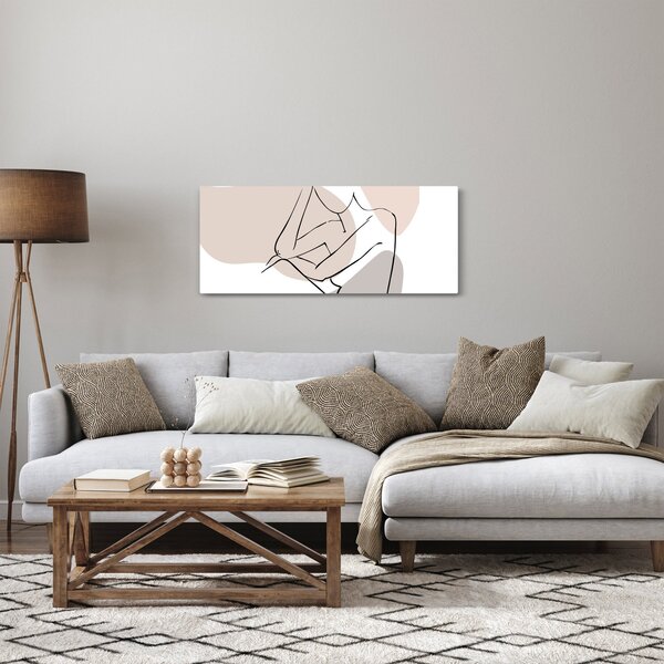 Tablou - Femeie corp linie de artă N⁰1 (120x50 cm)