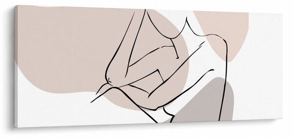 Tablou - Femeie corp linie de artă N⁰1 (120x50 cm)