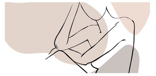 Tablou - Femeie corp linie de artă N⁰1 (120x50 cm)
