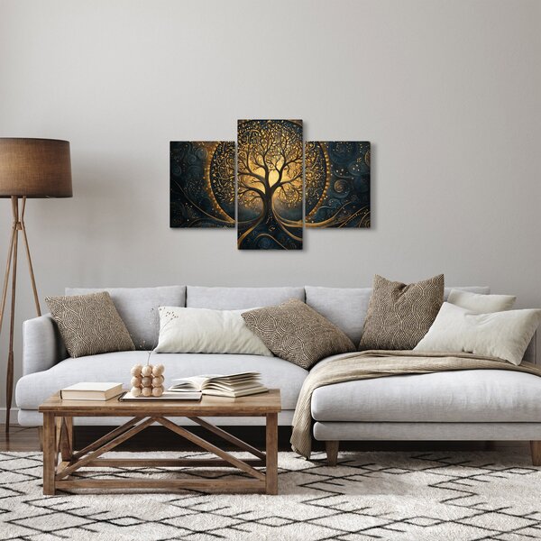 Tablou – Arbore cu aură aurie (90x60 cm)