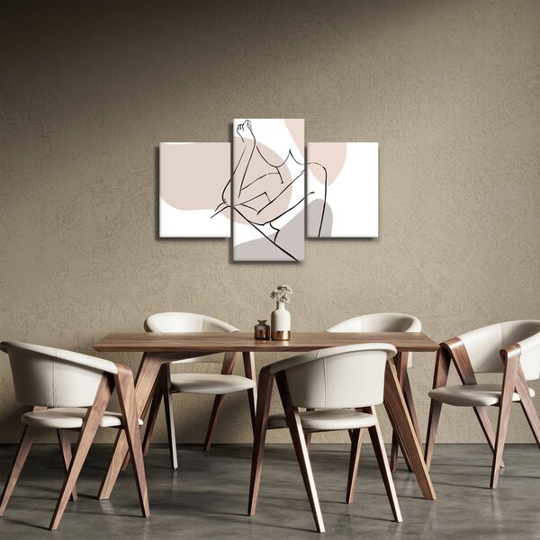 Tablou - Femeie corp linie de artă N⁰1 (90x60 cm)