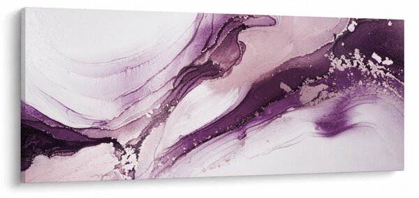 Tablou - Artă fluidă violet (120x50 cm)