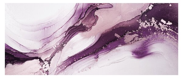 Tablou - Artă fluidă violet (120x50 cm)