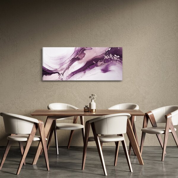 Tablou - Artă fluidă violet (120x50 cm)
