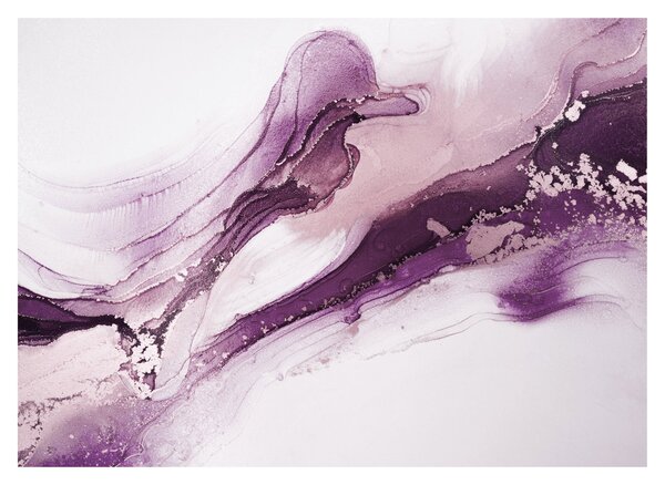 Tablou - Artă fluidă violet (70x50 cm)