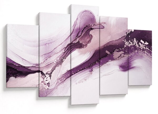 Tablou - Artă fluidă violet (150x105 cm)