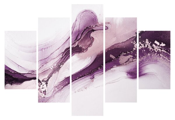 Tablou - Artă fluidă violet (150x105 cm)