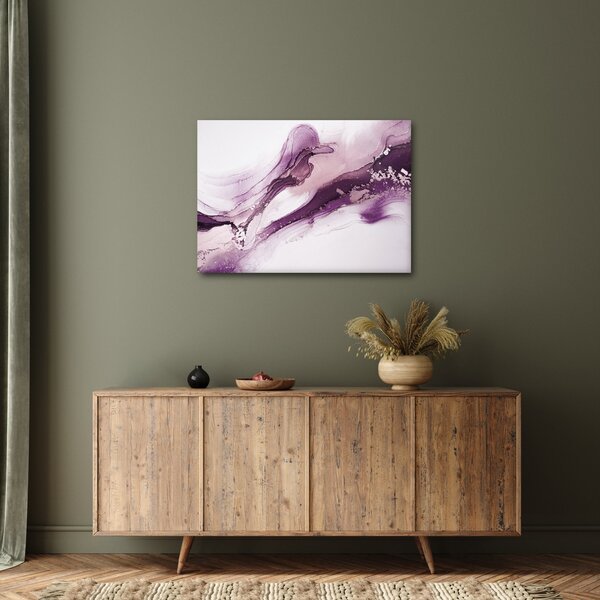 Tablou - Artă fluidă violet (70x50 cm)