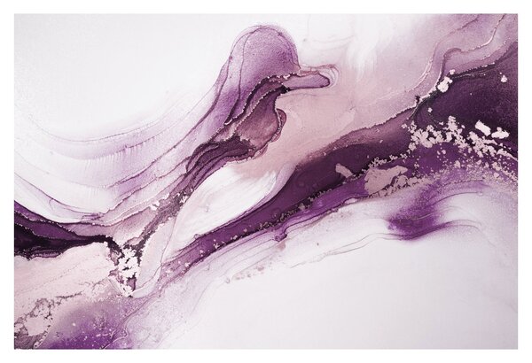 Tablou - Artă fluidă violet (90x60 cm)
