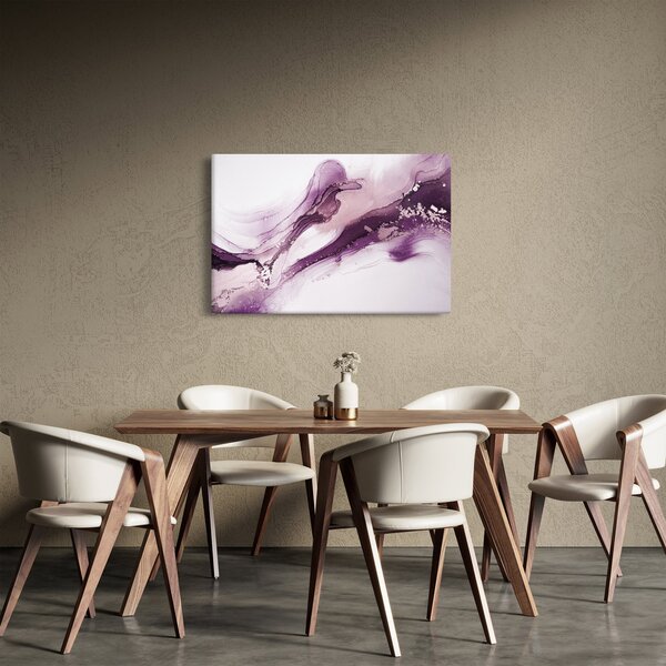 Tablou - Artă fluidă violet (90x60 cm)