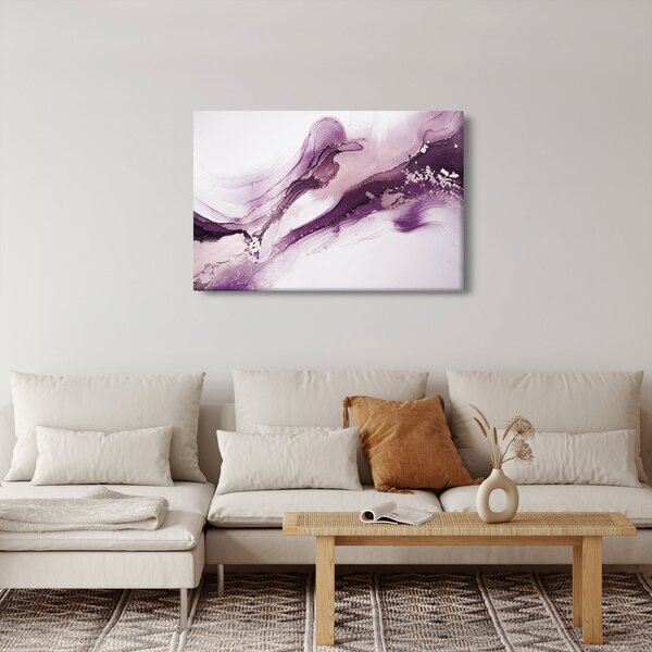 Tablou - Artă fluidă violet (90x60 cm)