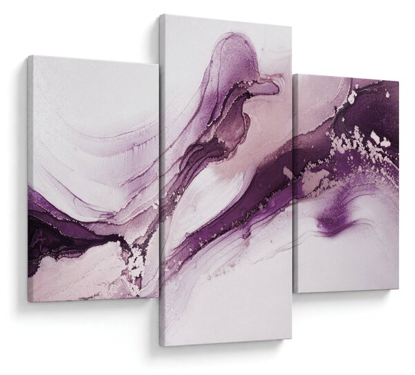 Tablou - Artă fluidă violet (90x60 cm)