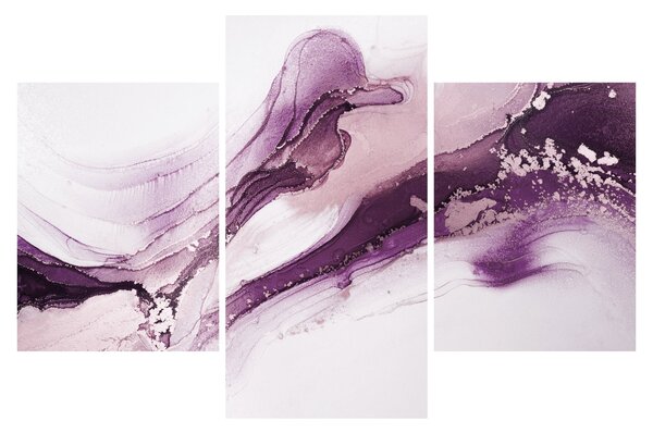 Tablou - Artă fluidă violet (90x60 cm)