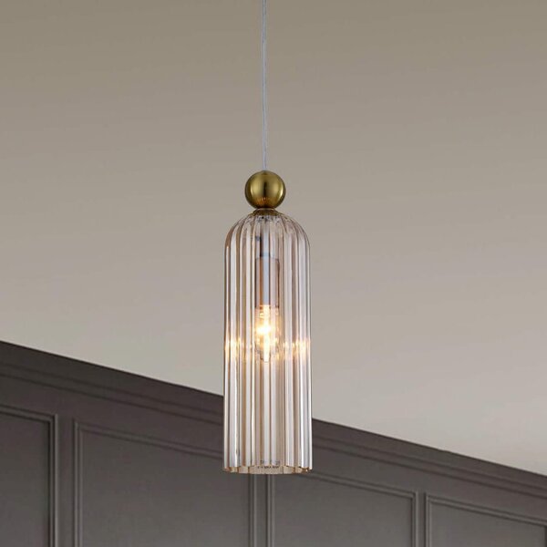 Light Prestige Piega lampă suspendată 1x40 W auriu-chihlimbar LP-939/1PAMBER