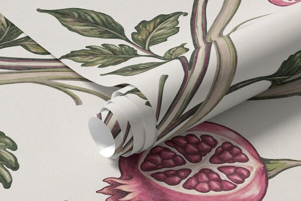 Tapet Motiv floral și fructat cu ramuri împletite, Fototapet alimente și băuturi, w05862v1 : Uwalls.ro
