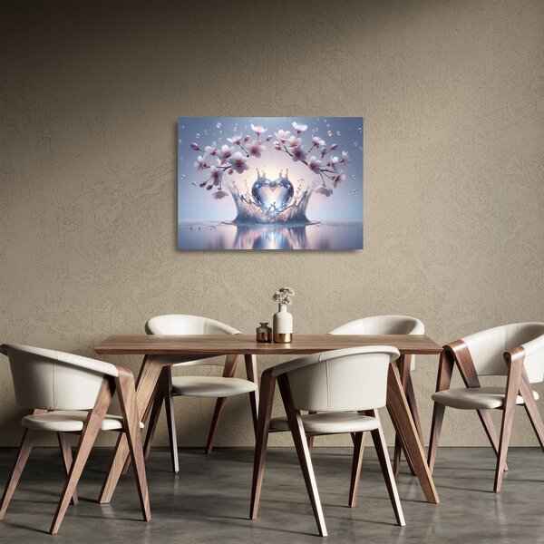 Tablou pe sticlă - Inimă de diamant (70x50 cm)