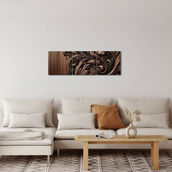 Tablou - Model din lemn (cu ceas) (90x30 cm)