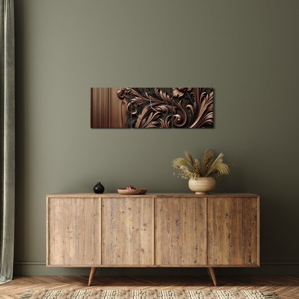Tablou - Model din lemn (cu ceas) (90x30 cm)
