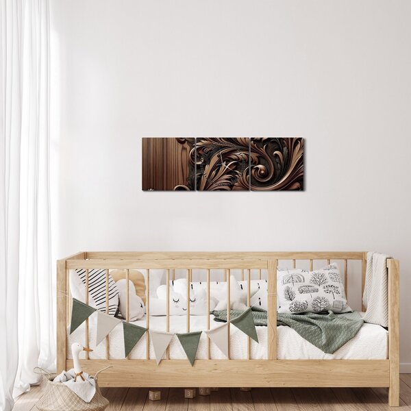 Tablou - Model din lemn (cu ceas) (90x30 cm)