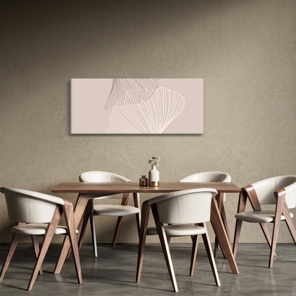 Tablou - Frunze bej N⁰2 (120x50 cm)