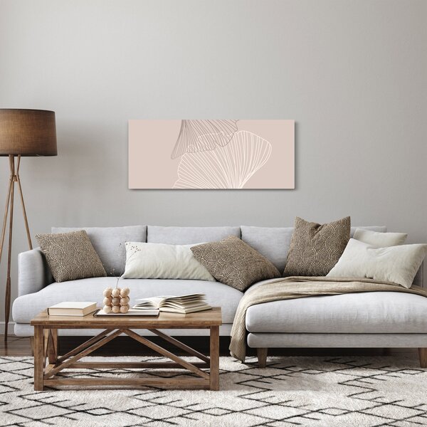 Tablou - Frunze bej N⁰2 (120x50 cm)