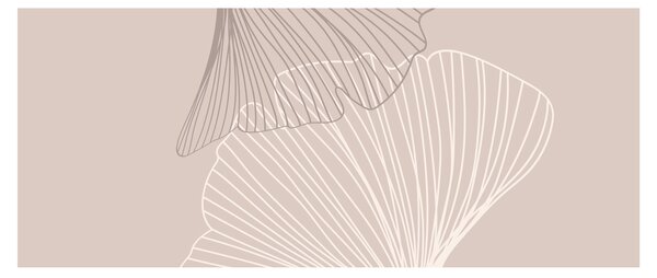 Tablou - Frunze bej N⁰2 (120x50 cm)