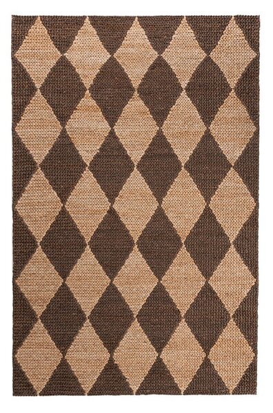 Covor maro/în culoare naturală țesut manual din amestec de iută 120x170 cm Effie Diamond – Flair Rugs