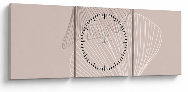 Tablou - Frunze bej N⁰2 (cu ceas) (90x30 cm)