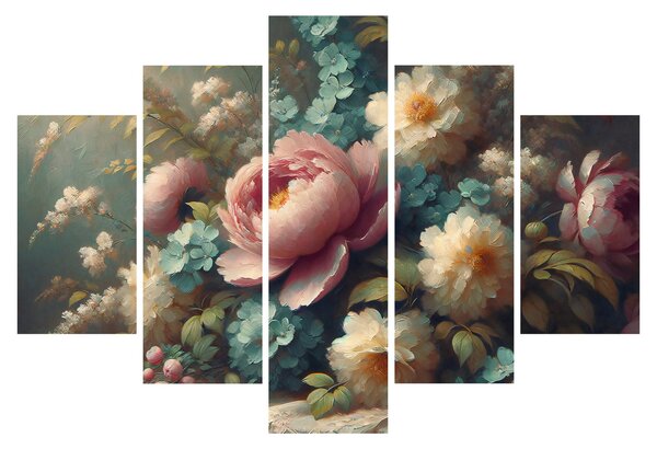 Tablou - Natură moartă cu flori - pictură (150x105 cm)