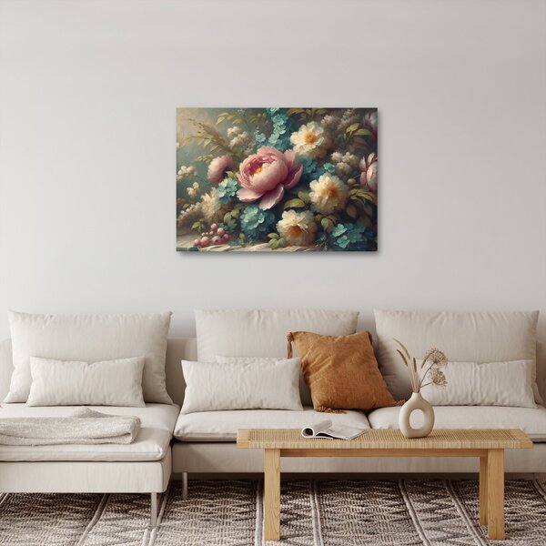 Tablou - Natură moartă cu flori - pictură (70x50 cm)