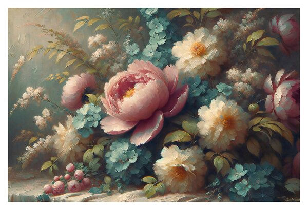 Tablou - Natură moartă cu flori - pictură (90x60 cm)