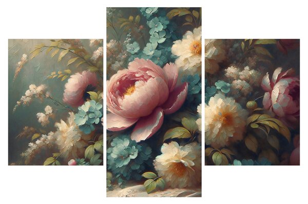 Tablou - Natură moartă cu flori - pictură (90x60 cm)