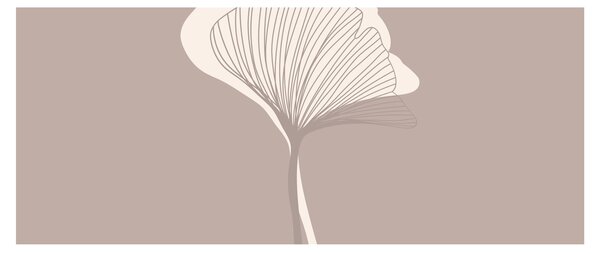 Tablou - Frunze bej N⁰3 (120x50 cm)