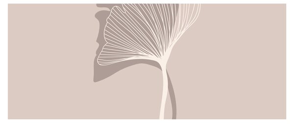 Tablou - Frunze bej N⁰4 (120x50 cm)