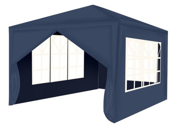 Pavilion gradina, 3x3x2,5 m, cu 4 pereti laterali, albastru