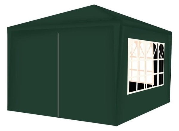 Pavilion gradina, 3x3x2,5 m, cu 4 pereti laterali, verde inchis