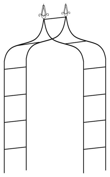 Pergola de gradina, arcada metalica ascutita, 150x37x240 cm