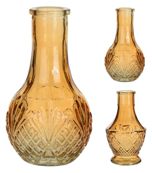 Vaza Victoria din sticla portocalie 12 cm - modele diverse